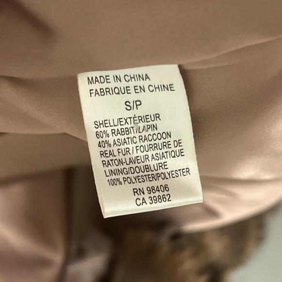 SOLD❤️ THEORY Hanalee Fur Vest Genuine Real Rabbit Fur Beige Tan - Picture 9 of 11